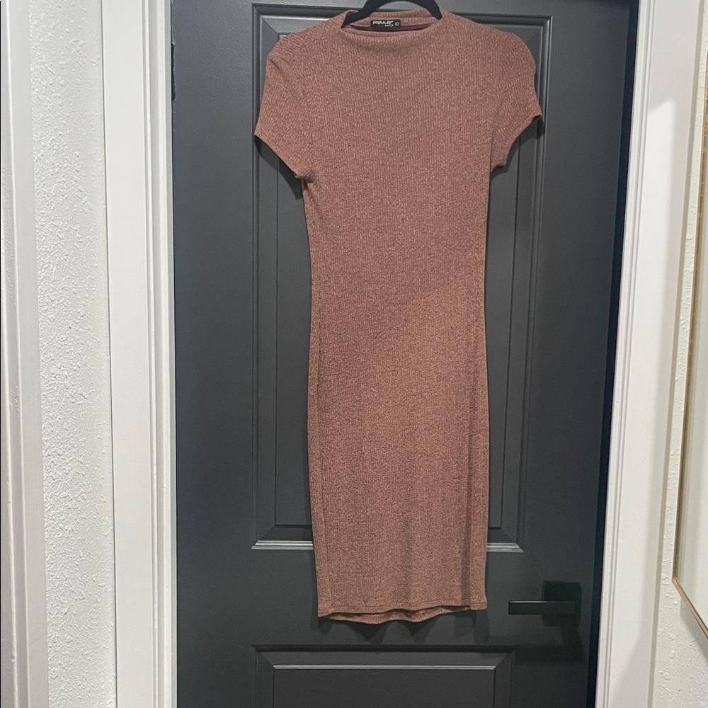 Popular Basics Copper Midi Dress